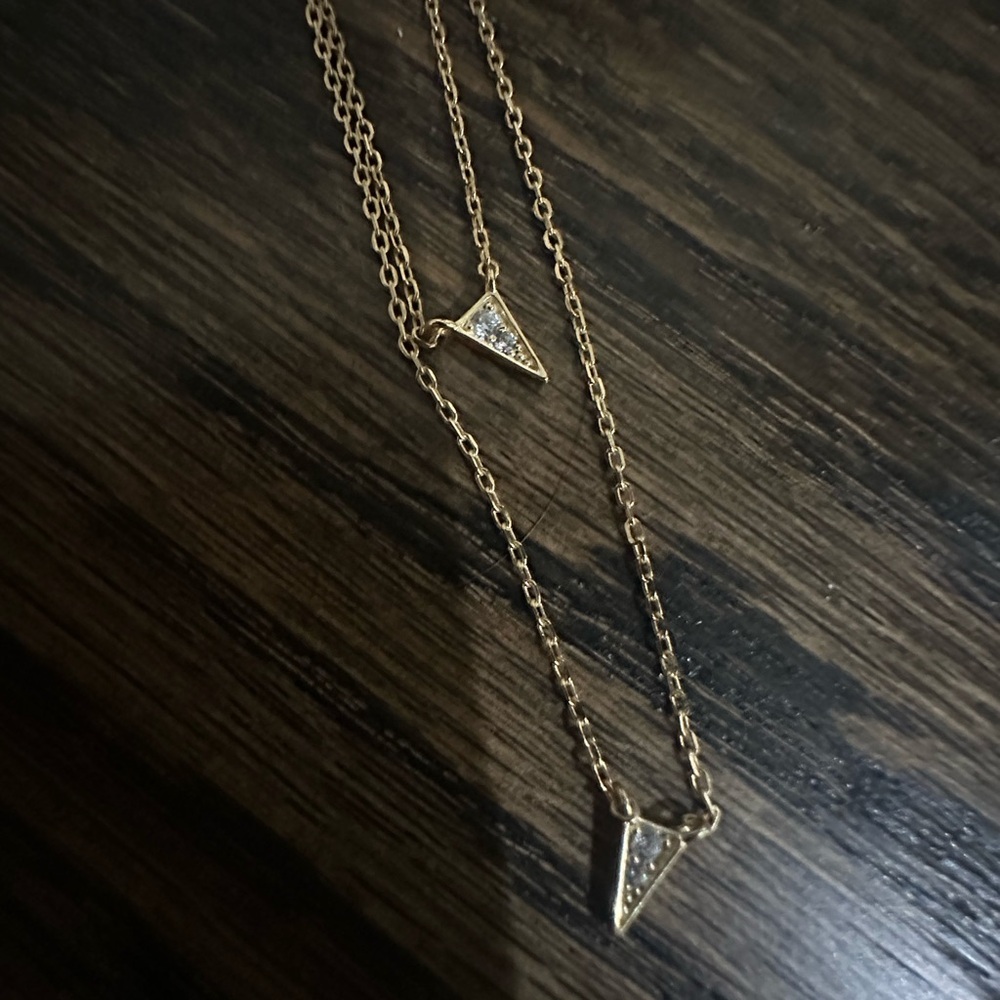 Elegant Gold Triangle Pendant Necklace